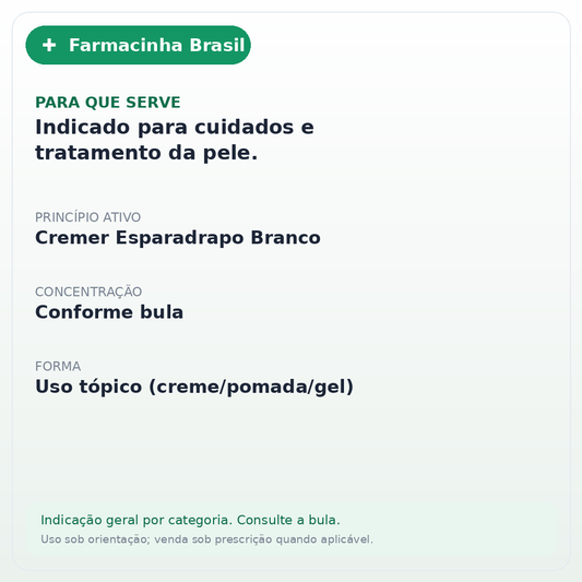CREMER ESPARADRAPO BRANCO 2,5CMX4,5M - ficha