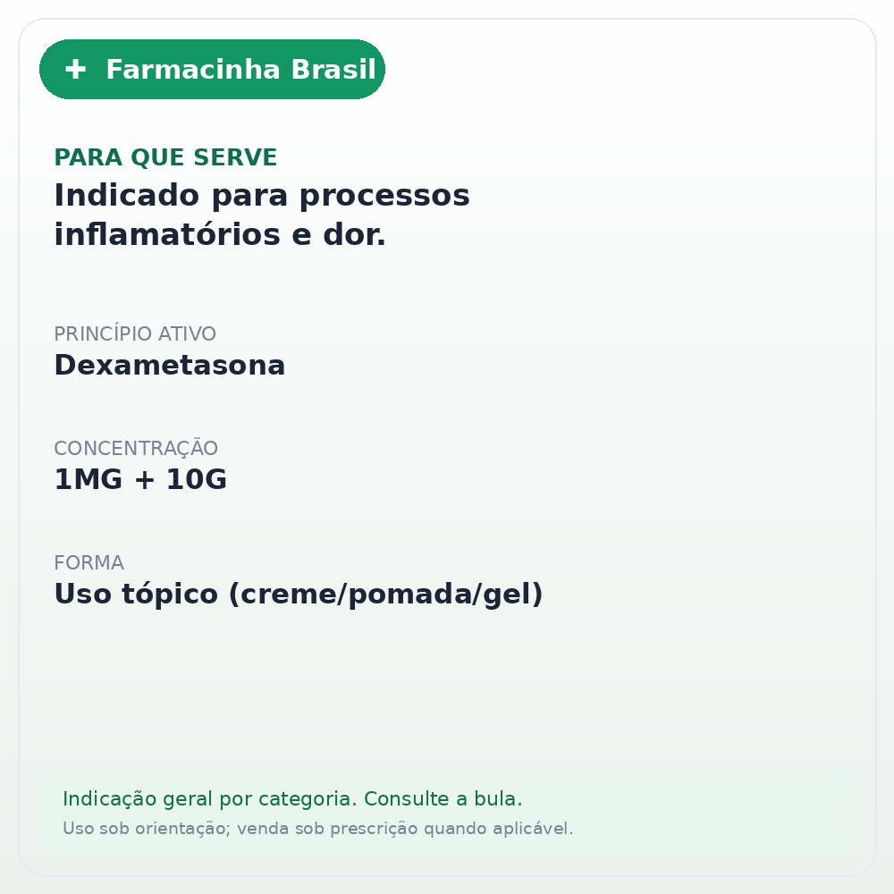 DEXAMETASONA 1MG CREME 10G TEUTO - ficha