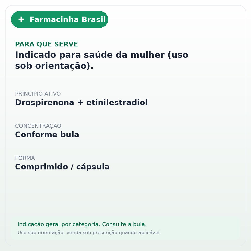 DROSPIRENONA+ETINIL C/24 EMS - ficha