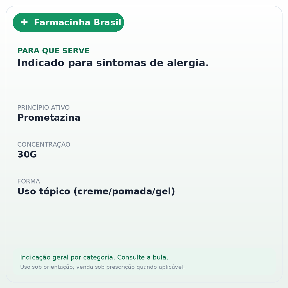 FENERGAN CREME 30G - ficha