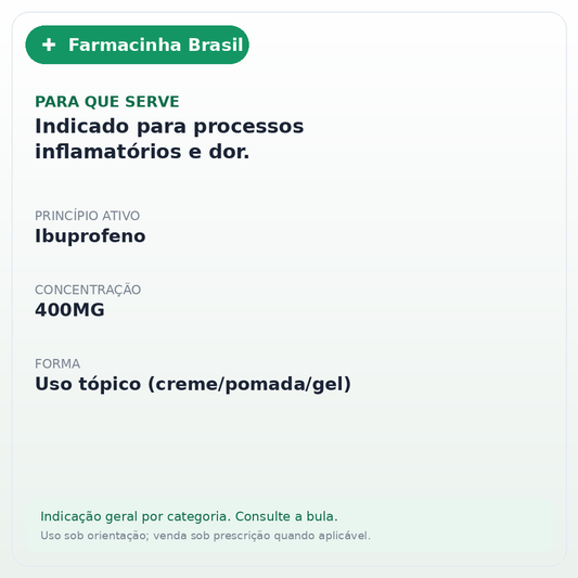 IBUPROFENO 400MG C/10 CAPS GEL - ficha