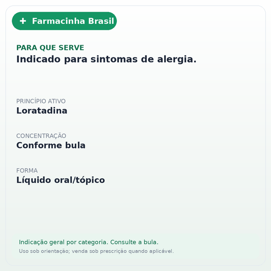LORATAMED XAROPE 100ML - ficha