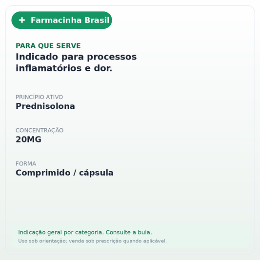 PRELONE 20MG C/10 - ficha