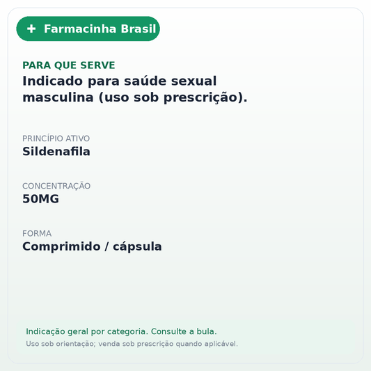 SILDENAFILA 50MG 04 COMPRIMIDOS(SAN) - ficha