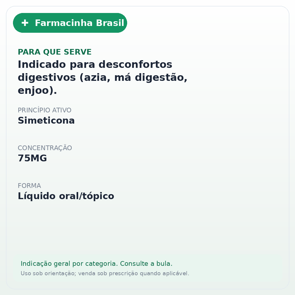 SIMETICONA 75MG GOTAS 15ML(EMS) - ficha