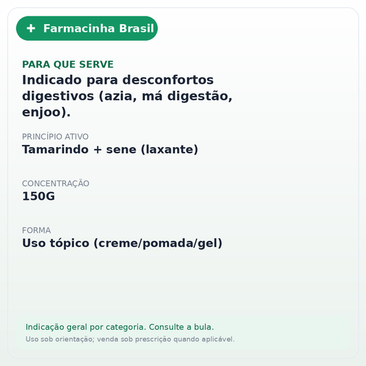 TAMARINE GELEIA ZERO 150G - ficha