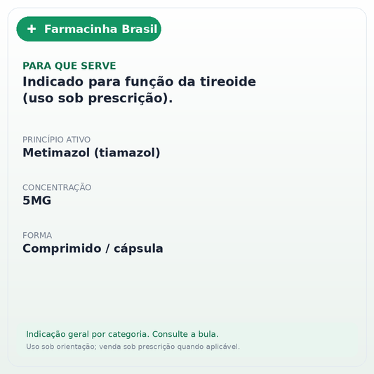 TAPAZOL 5MG 100 COMPRIMIDOS - ficha