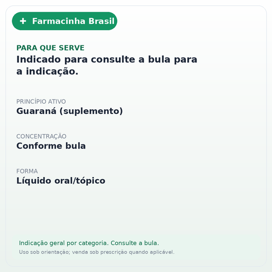 Xarope De Guarana - Satere Mawe 500ml - ficha