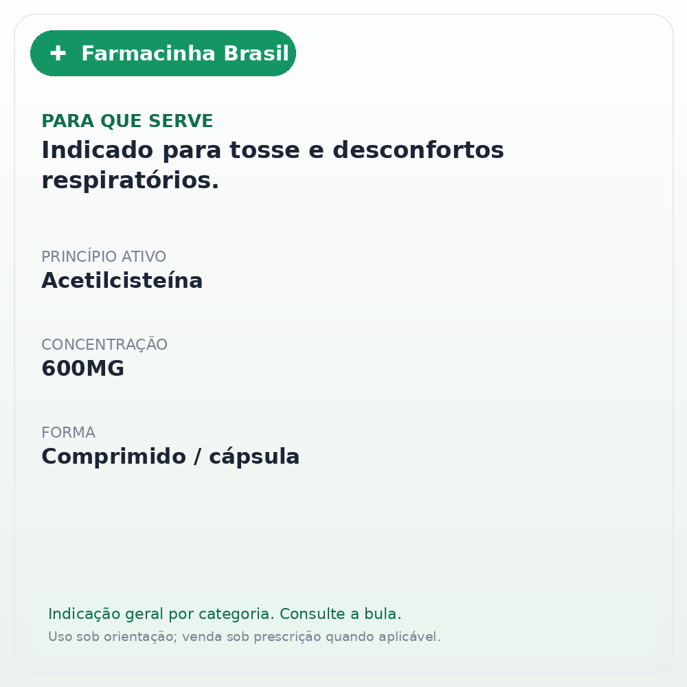 ACETILCISTEINA 600MG GRANULADO 16 ENVELOPES(GER) - ficha