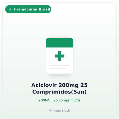 Aciclovir 200mg 25 Comprimidos(San)