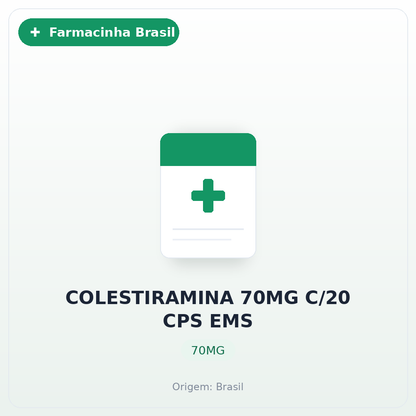 COLESTIRAMINA 70MG C/20 CPS EMS