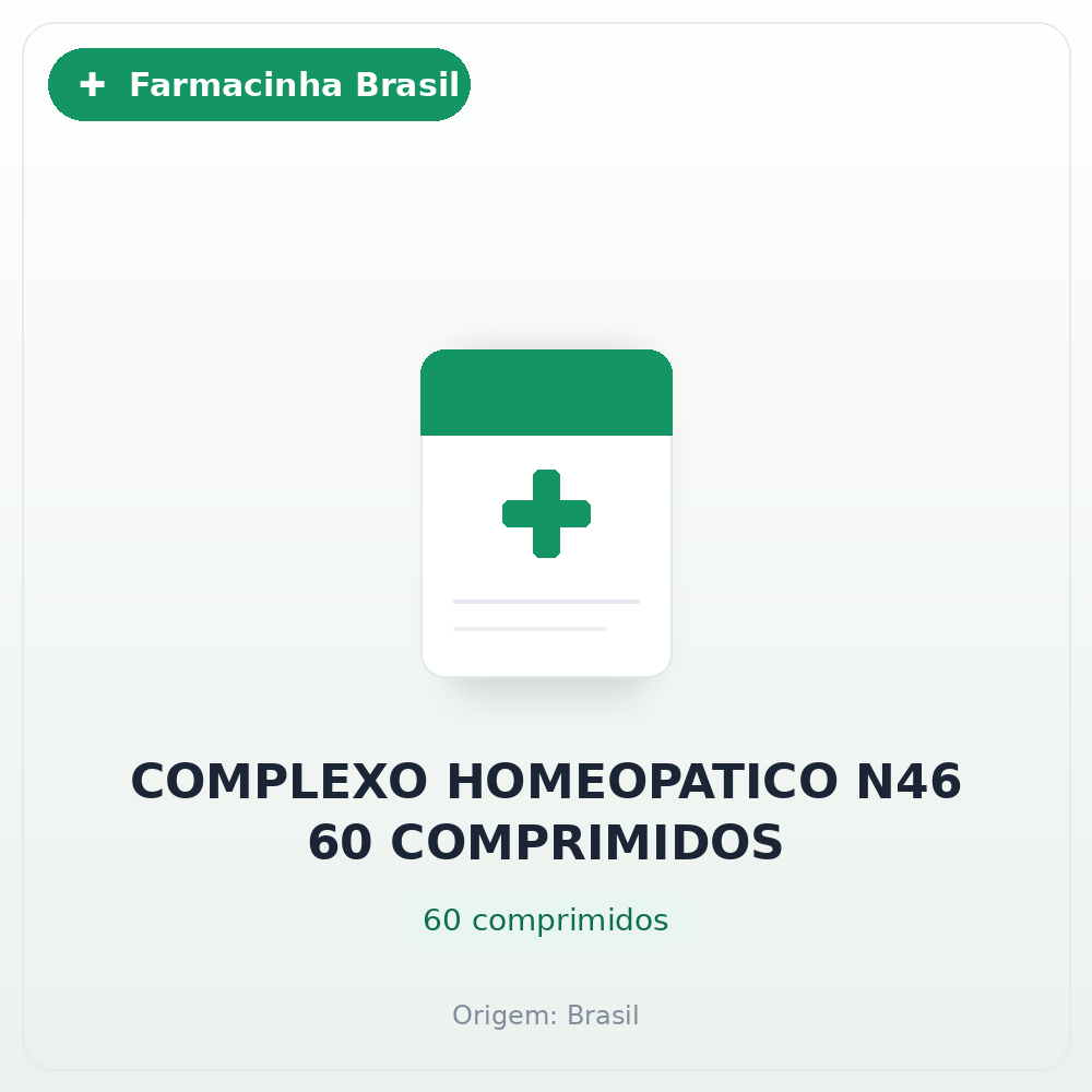 COMPLEXO HOMEOPATICO N46 60 COMPRIMIDOS