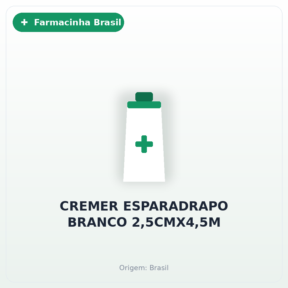 CREMER ESPARADRAPO BRANCO 2,5CMX4,5M
