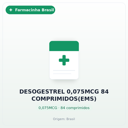 DESOGESTREL 0,075MCG 84 COMPRIMIDOS(EMS)