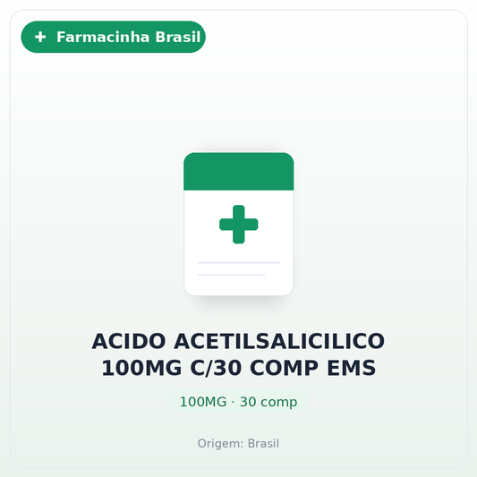 ACIDO ACETILSALICILICO 100MG C/30 COMP EMS