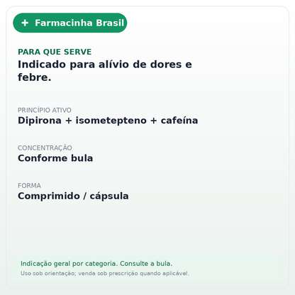 DORALGINA 20 COMPRIMIDOS - ficha