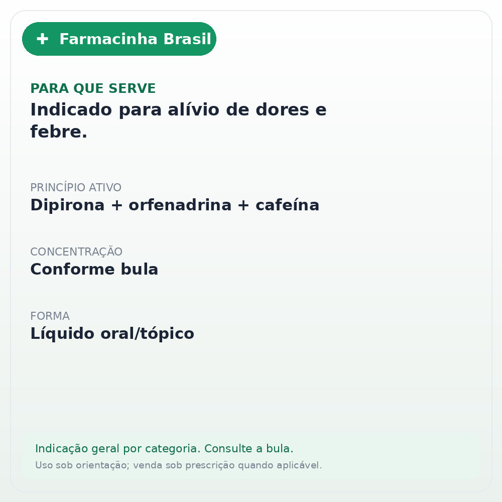 DORFLEX SOLUCAO ORAL 20ML - ficha