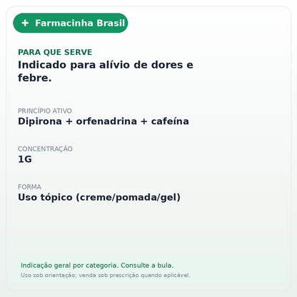 DORFLEX UNO 1G 20 COMPRIMIDOS - ficha