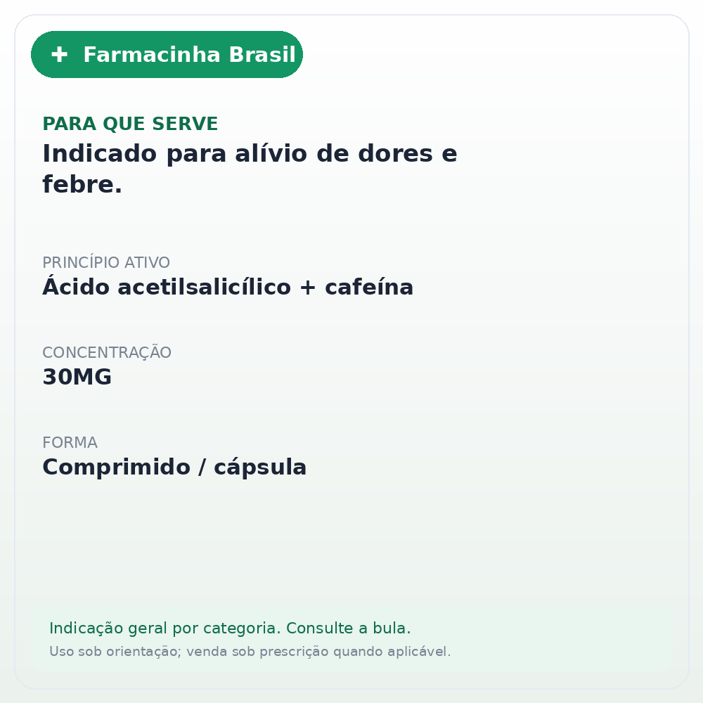 DORIL 500/30MG FRACIONADO 06 COMPRIMIDOS - ficha