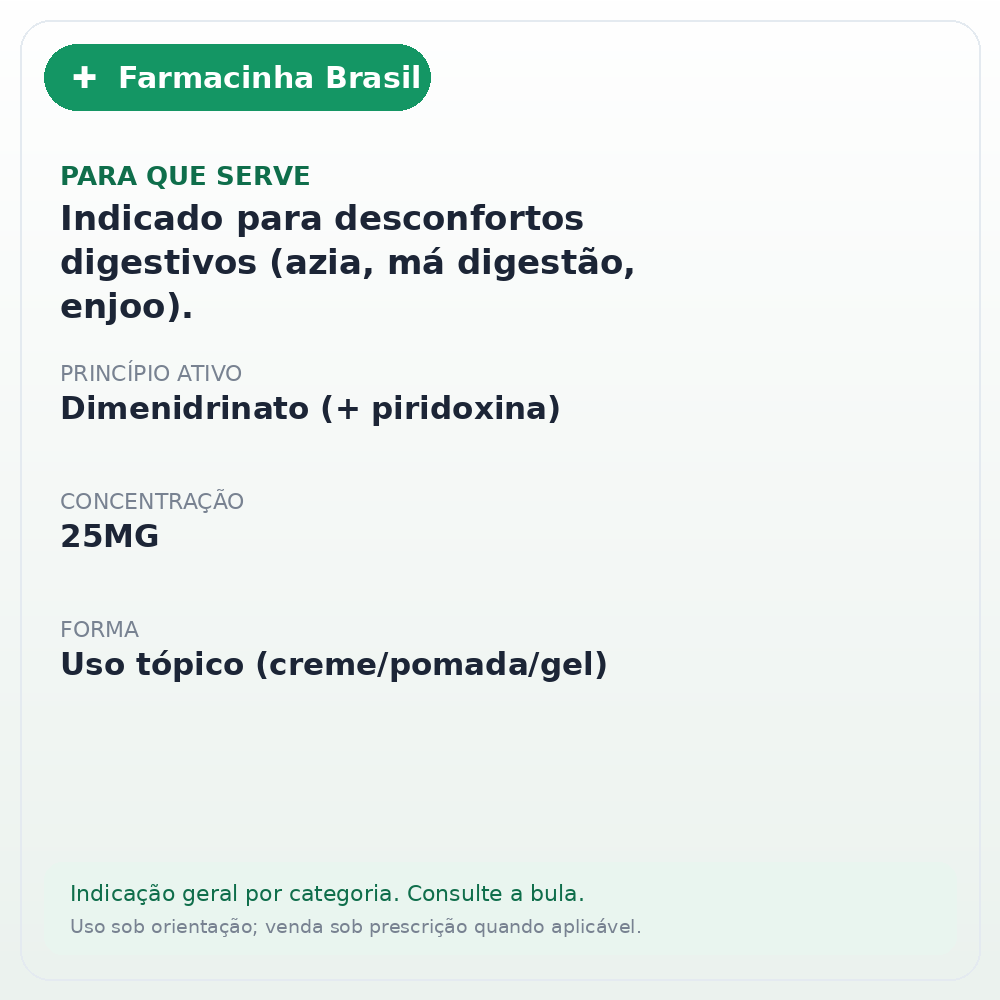 DRAMIN CAPSGEL 25MG 10 CAPSULAS - ficha