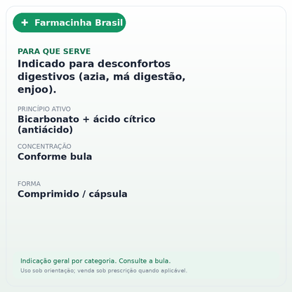 ESTOMAZIL SEM SABOR 6 ENVELOPES - ficha