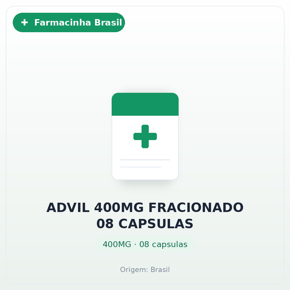 ADVIL 400MG FRACIONADO 08 CAPSULAS