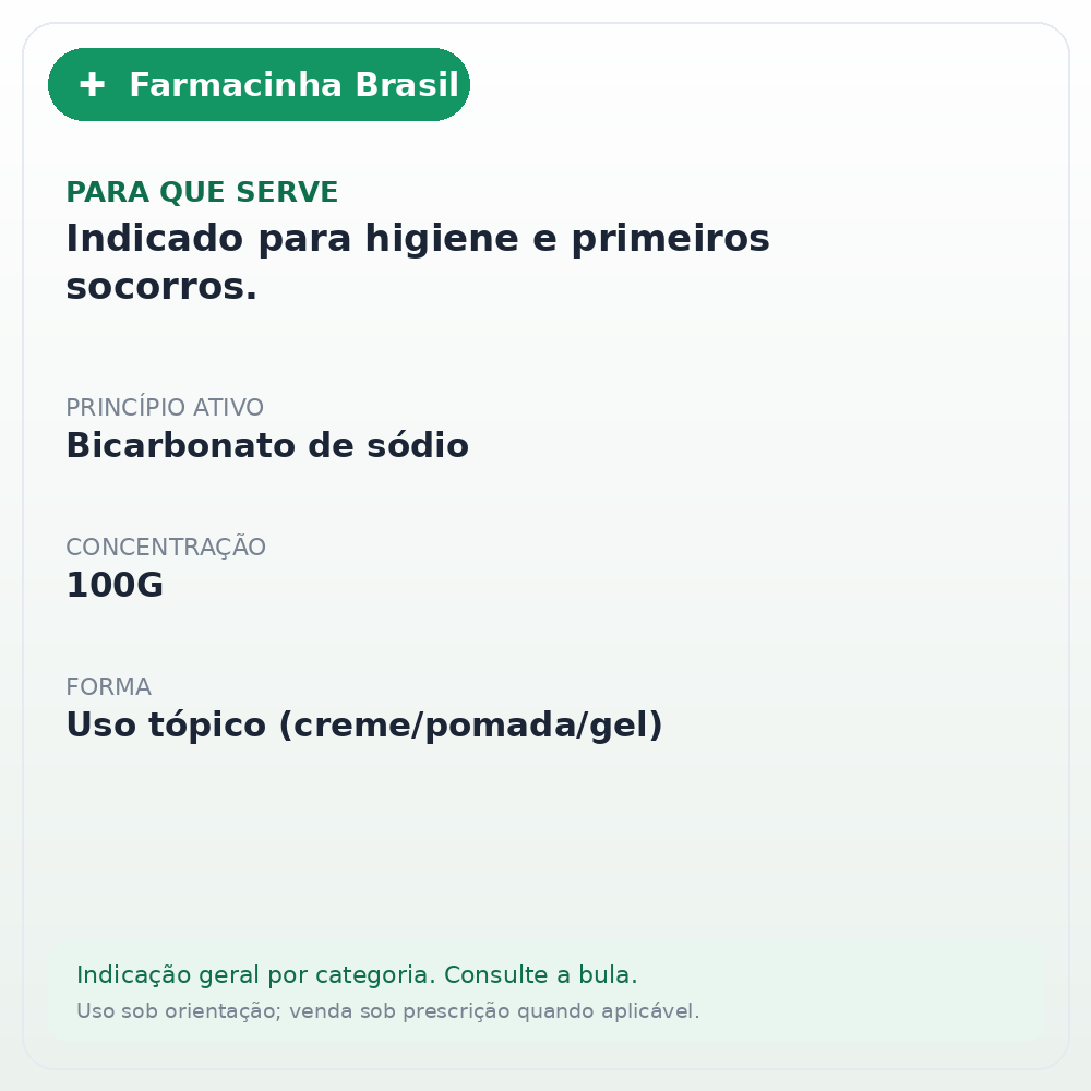 FARMAX BICARBONATO DE SODIO 100G - ficha