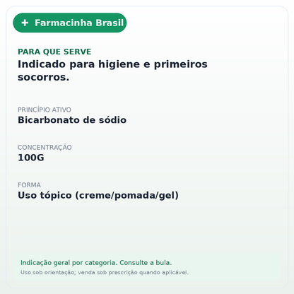 FARMAX BICARBONATO DE SODIO 100G - ficha