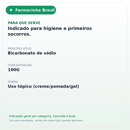 FARMAX BICARBONATO DE SODIO 100G - ficha