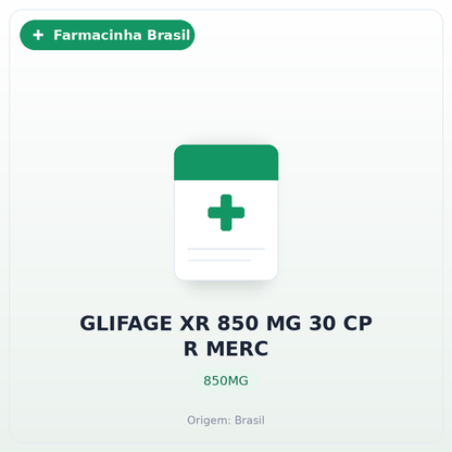 GLIFAGE XR 850 MG 30 CP R MERC