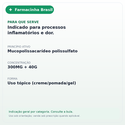 HIRUDOID GEL 300MG 40G - ficha