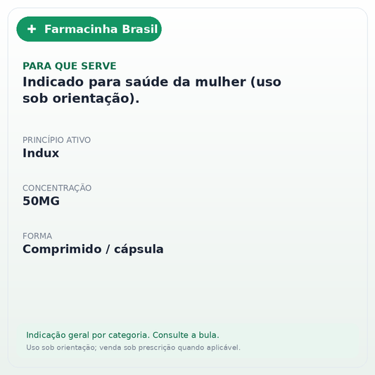 INDUX 50MG 10 COMPRIMIDOS - ficha