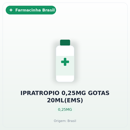 IPRATROPIO 0,25MG GOTAS 20ML(EMS)
