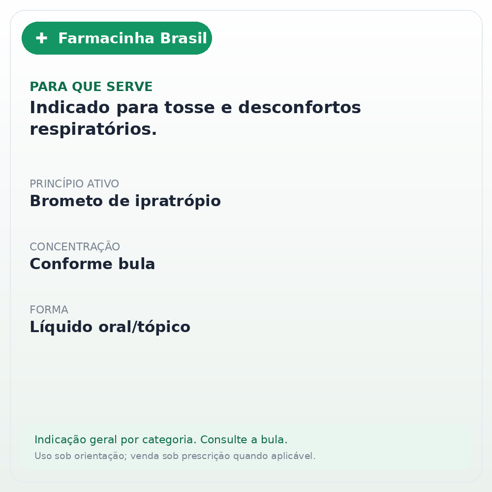 IPRATROPIO 20ML BIOSINTETICA - ficha
