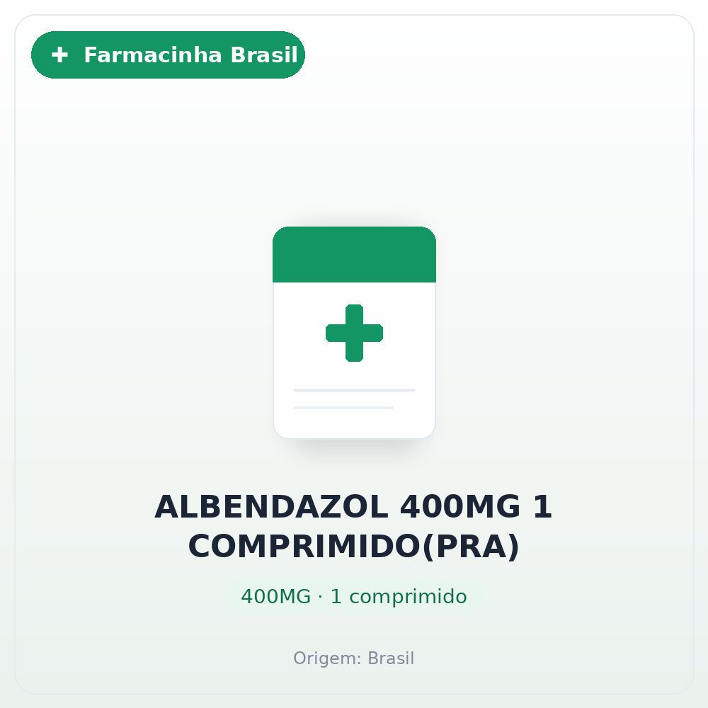ALBENDAZOL 400MG 1 COMPRIMIDO(PRA)