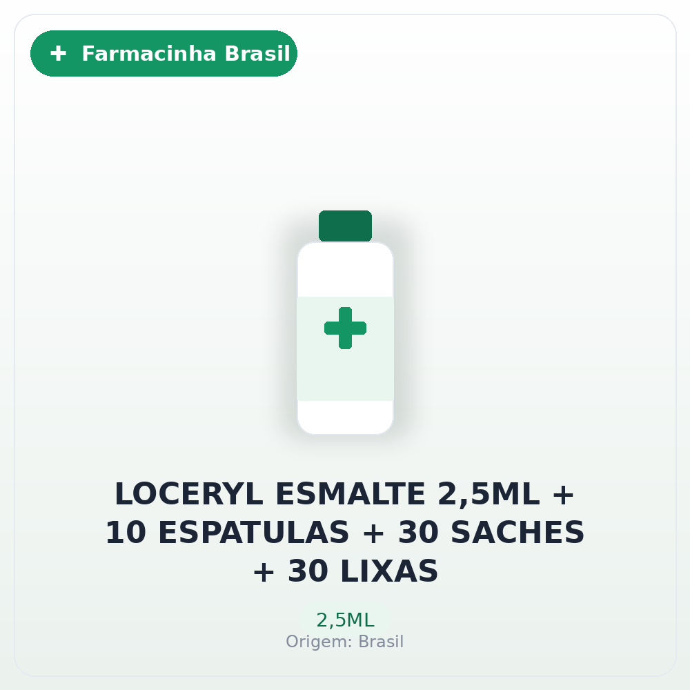 LOCERYL ESMALTE 2,5ML + 10 ESPATULAS + 30 SACHES + 30 LIXAS