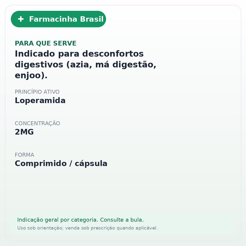 LOPERAMIDA 2MG C/12 SANDOZ - ficha