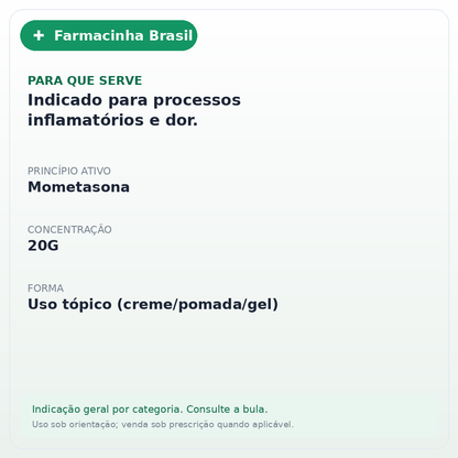 MOMETASONA POMADA 20G(MED) - ficha