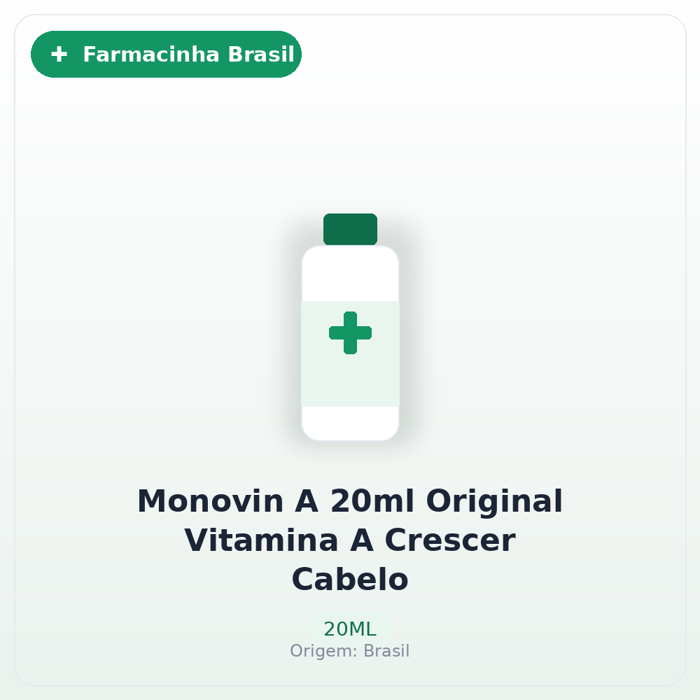 Monovin A 20ml Original Vitamina A Crescer Cabelo