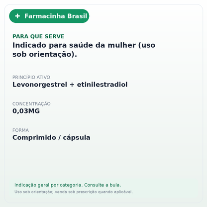 NORDETTE 0,15+0,03MG C/63 PFIZER - ficha