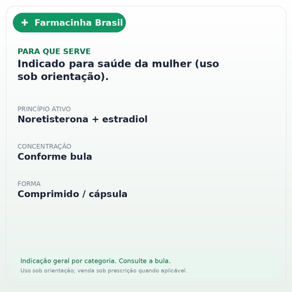 NORETISTERONA+ESTRADIOL INJ 1 AMPOLA EUROFARMA - ficha