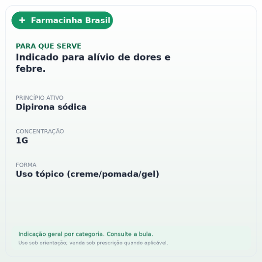 NOVALGINA 1G C/10 LIMAO SANOFI - ficha