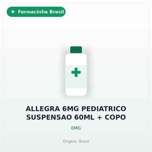 ALLEGRA 6MG PEDIATRICO SUSPENSAO 60ML + COPO