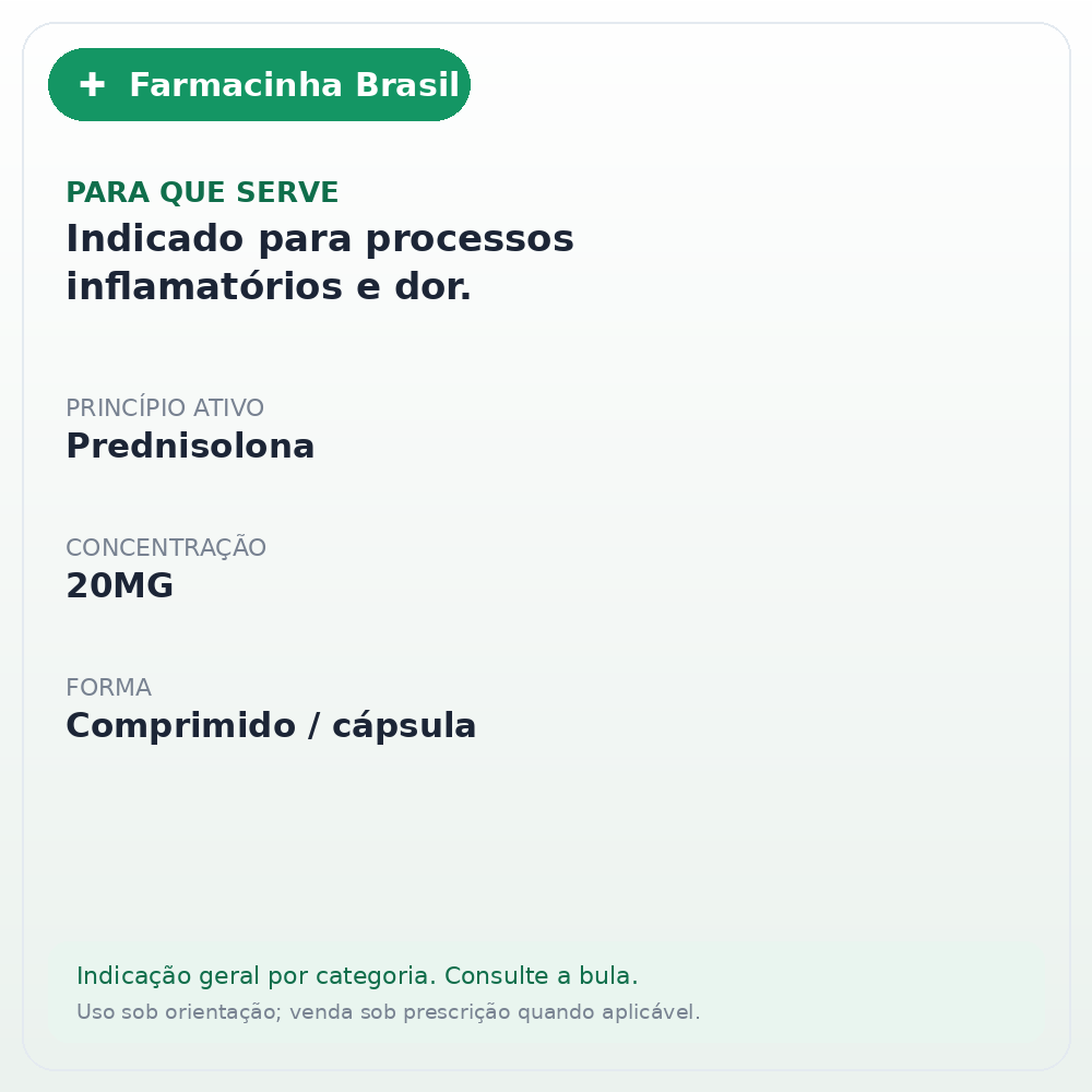 PRELONE 20MG C/10 - ficha