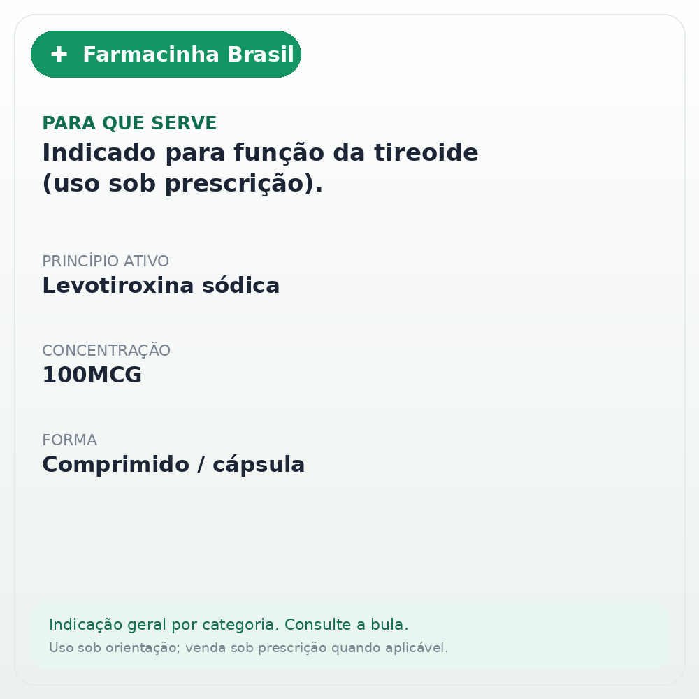 PURAN T4 100MCG 30 COMPRIMIDOS - ficha