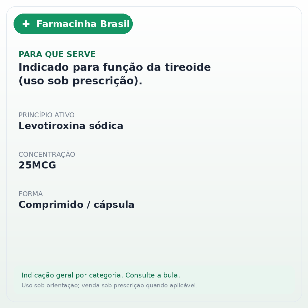 PURAN T4 25MCG 30 COMPRIMIDOS - ficha