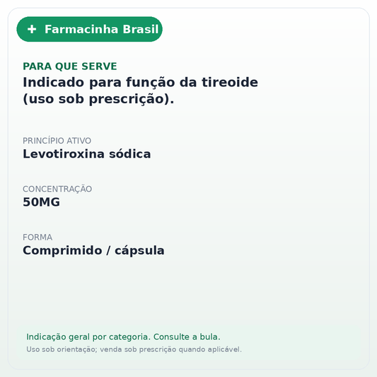 PURAN T4 50MG 30CPDS - ficha