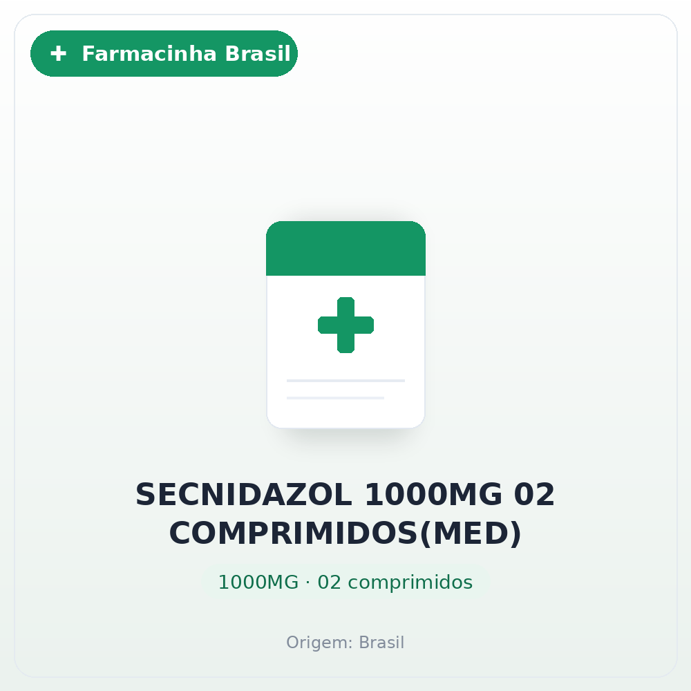 SECNIDAZOL 1000MG 02 COMPRIMIDOS(MED)