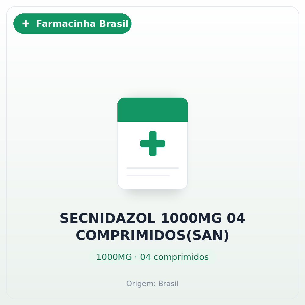 SECNIDAZOL 1000MG 04 COMPRIMIDOS(SAN)