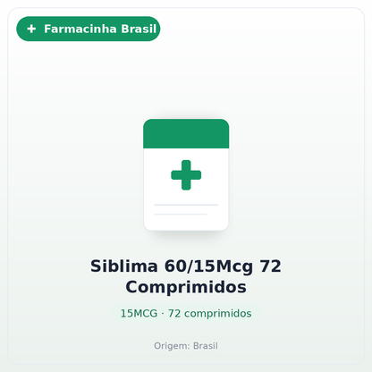 Siblima 60/15Mcg 72 Comprimidos